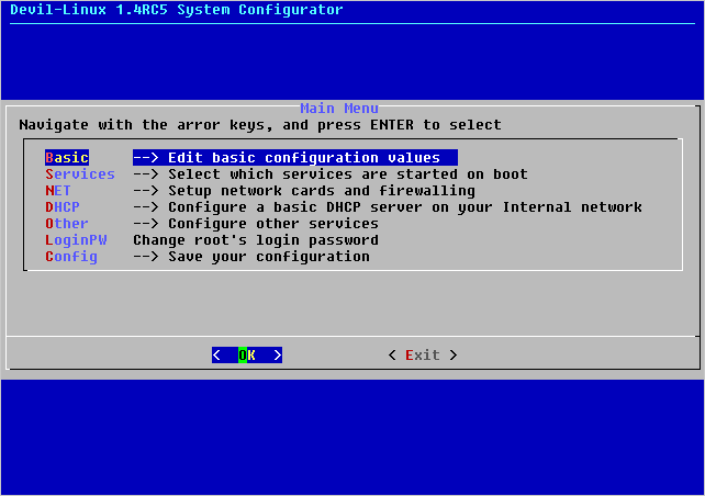 Devil-Linux Setup Program Devil-Linux Setup Program