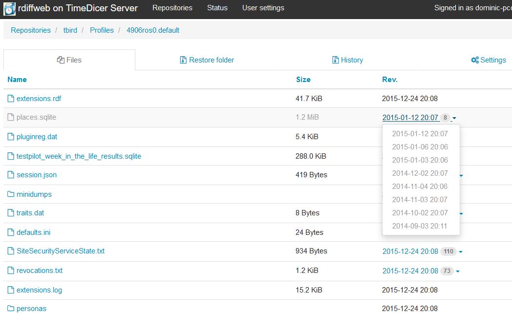 rdiffweb example